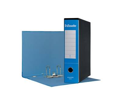 Registratore Essentials G75 - dorso 8 cm - protocollo 23 x 33 cm - Azzurro - conf. 6 pezzi - Esselte - 390775800 - 8004157577585 - DMwebShop