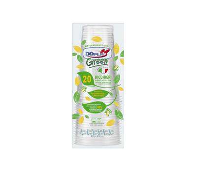 Bicchiere birra in PLA - 390 ml - trasparente - Green - conf. 20 pezzi - Dopla - 22708 - 8005090022453 - DMwebShop