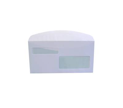 Busta doppia finestra - lembo gommato - 11,5 x 22,7 cm - 80 gr - bianco - conf. 500 pezzi - Blasetti - 112 - 8007758041127 - DMwebShop