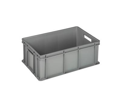 Cassa industriale Europa - 60 x 40 x 22 cm - 42 lt - PP - grigio - Mobil Plastic - Mobilplastic - 4422-GRI - 8004331442210 - DMwebShop