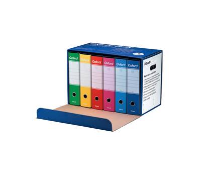 Scatola registratori Oxford G85 - dorso - 8 cm - protocollo 23 x 33 cm - colori assortiti - conf. 6 pezzi - Esselte - 390785112 - 8004157785126 - DMwebShop