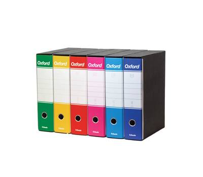 Registratori Oxford G85 - dorso - 8 cm - protocollo 23 x 33 cm - colori assortiti - conf. 6 pezzi - Esselte - 390785113 - 8004157785133 - DMwebShop