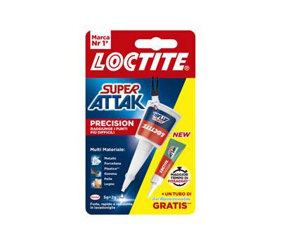 Colla Super Attak Precision - 5 gr + 2 gr - Gel Riposizionabile - Loctite - 2992501 - 8000776157665 - DMwebShop