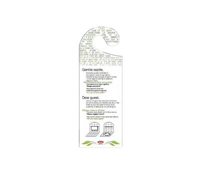 Appendiporta hotel cambio asciugamani cartoncino plastificato Leone W4105 - 30003