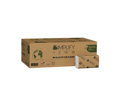 Asciugamani piegati a Z Simplify 24 x 20,3 cm goffratura a onda 17,7 gr - 29998