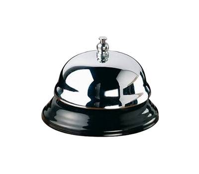 Campanello reception diametro 10 cm argento nero Leone T5246 - 29997