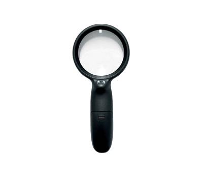 Lente di ingrandimento diametro 7,5 cm con LED nero - 29986