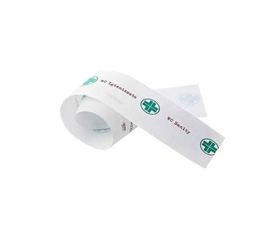 Strisce garanzia per WC carta bianco verde - 30002
