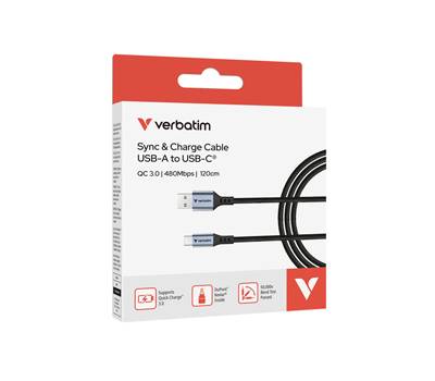 Cavo da USB-A a USB-C - 18W - 120 cm - Verbatim - 31843 - 23942318439 - DMwebShop