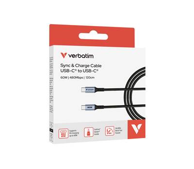 Cavo USB-C a USB-C - 60W - 120 cm - Verbatim - 31845 - 23942318453 - DMwebShop