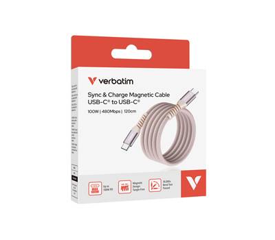 Cavo USB-C to USB-C - 100W - Rosa - 120 cm - Verbatim - 31857 - 23942318576 - DMwebShop