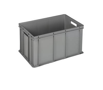 Cassa industriale Europa - 60 x 40 x 32 cm - 64 lt - PP - grigio - Mobil Plastic - Mobilplastic - 4432-GRI - 8004331443224 - DMwebShop