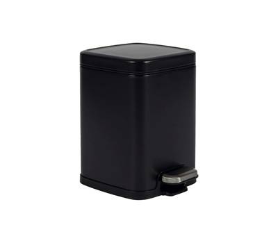 Bidone Pico - con pedale e vaschetta - 4 lt - nero satinato - Perfetto - 28151 - 8052474281517 - DMwebShop