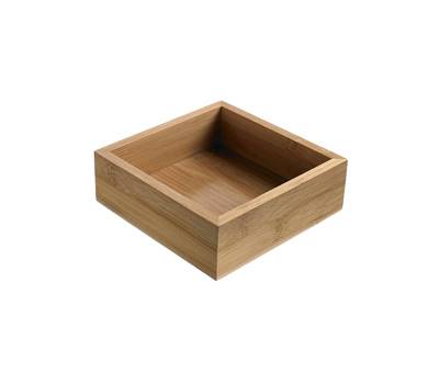 Contenitore buffet - 15,3 x 15,3 x 5 cm - bamboo - naturale - Leone - S4003 - 8024112005403 - DMwebShop