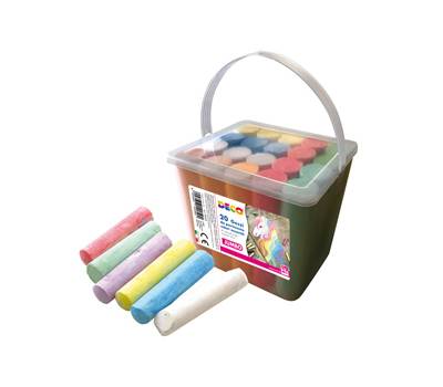 Gessi Jumbo - 10 x 2,5 x 2,2 cm - colori assortiti - secchiello 20 pezzi - Deco - 12059 - 8004957120592 - DMwebShop