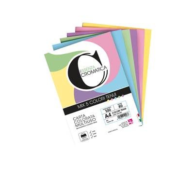 Risma carta Cromatica - A4 - 80 gr - colori assortiti tenui - 100 fogli - Cwr - 12296-100 - 12296/100 - 8004957122961 - DMwebShop