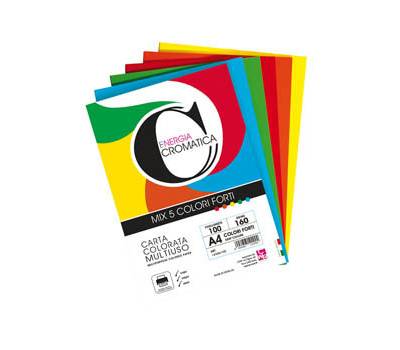 Risma carta Cromatica - A4 - 160 gr - colori assortiti forti - 100 fogli - Cwr - 12306-100 - 12306/100 - 8004957123067 - DMwebShop