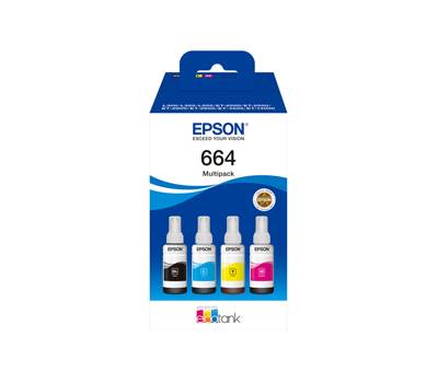 Multipack Flaconi Originali - T664 - Confezione 4 flaconi - Epson - C13T664640 - 8715946685205 - DMwebShop
