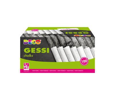 Gessetti tondi diametro 10 x 81 mm bianco Scatola 100 gessetti tondi Deco MY W100 - 30125