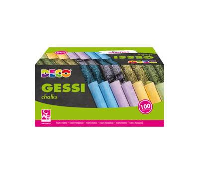 Gessetti tondi diametro 10 x 81 mm colori assortiti Scatola 100 gessetti tondi Deco MY CA100 - 30123