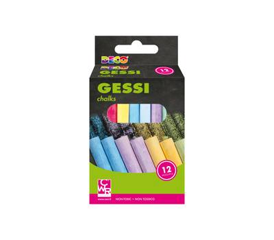 Gessetti tondi diametro 10 x 81 mm colori assortiti Scatola 12 gessetti tondi Deco 12508 - 30122