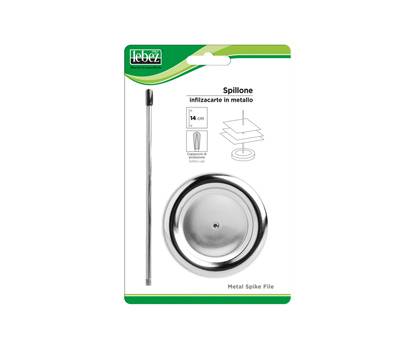 Spillone infilzacarte - con cappuccio - metallo - Lebez - 093 - 8007509083932 - DMwebShop