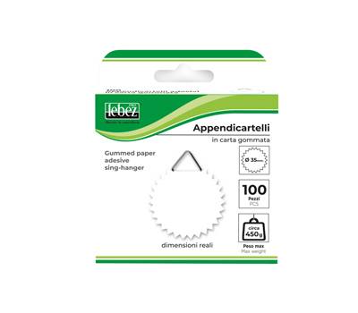 Appendicartelli adesivi - 3,5 cm - carta gommata - bianco - conf. 100 pezzi - Lebez - 0263 - 8007509002636 - DMwebShop