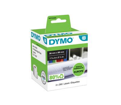 Roloto 260 etichette LW 990120 - carta - indirizzi estesi - 36 x 89 mm - bianco - conf. 2 rotoli - Dymo - S0722400 - 5411313990127 - DMwebShop