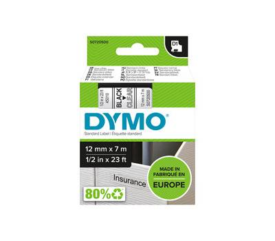 Nastro D1 450100 - 12 mm x 7 mt - nero-trasparente - Dymo - S0720500 - 5411313450102 - DMwebShop Nastro D1 450100 - 12 mm x 7 mt - nero-trasparente - Dymo - S0720500 - 5411313450102 - DMwebShop