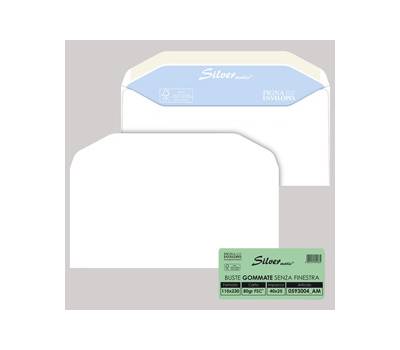 Busta Silver Matic FSC - senza finestra - gommata - 11 x 23 cm - 80 gr - bianco - conf. 25 pezzi - Pigna - 0593004AM - 8005235101869 - DMwebShop Busta Silver Matic FSC - senza finestra - gommata - 11 x 23 cm - 80 gr - bianco - conf. 25 pezzi - Pigna - 0593004AM - 8005235101869 - DMwebShop