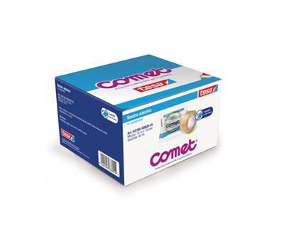 Nastro adesivo - 19 mm x 10 mt - cellophane - trasparente - conf. 40 pezzi - Comet - 64160-00028-01 - 4042448835093 - DMwebShop