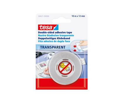 Nastro biadesivo - 12 mm x 10 mt - trasparente - Tesa - 64621-00000-08 - 4042448902429 - DMwebShop