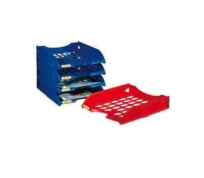 Vaschetta portacorrispondenza forata E040 - 26 x 34,5 x 6,5 cm - blu - Fellowes - E040AZ - 8015687011418 - DMwebShop