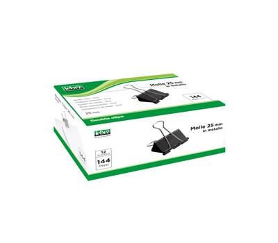 Molle Double Clips - 2,5 cm - nero - conf. 12 pezzi - Lebez - 510/3 - 8007509085370 - DMwebShop