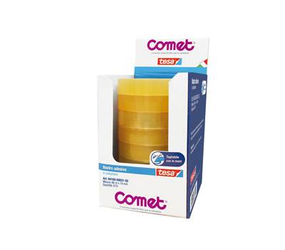 Nastro adesivo - 19 mm x 66 mt - cellophane - trasparente - conf. 8 pezzi - Comet - 64160-00031-02 - 4042448838414 - DMwebShop