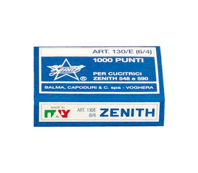 Punti - 130/E S100 - 6/4 - acciaio naturale - metallo - scatola da 1000 pezzi - conf. 100 pezzi - Zenith - 0311301431 - 80176336 - DMwebShop