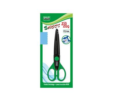 Forbici Snippy Zig Zag - 17 cm - impugnatura plastica - lama in metallo - colori assortiti - Lebez - 4339 - 8007509043394 - DMwebShop