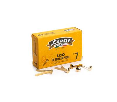 Fermacampioni ottonati - lunghezza 31 mm - n. 7 - Leone - scatola 100 pezzi - conf. 10 pezzi - Leone dell'era - FC7 - 8007979001177 - DMwebShop