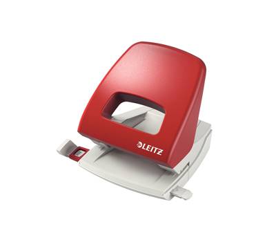 Perforatore Metal Rim 5005 - passo 8 cm - massimo 25 fogli - 2 fori - rosso - Leitz - 50050325 - 4002432354498 - DMwebShop