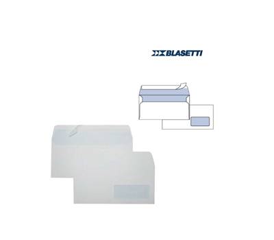 Busta Super Strip - con finestra - 11 x 23 cm - 90 gr - bianco - conf. 500 pezzi - Blasetti - 148 - 8007758001480 - DMwebShop