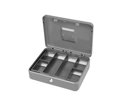 Cassetta portavalori Secur - 20 x 16 x 9 cm - grigio chiaro - Metalplus - 21532AS - 8022715004656 - DMwebShop