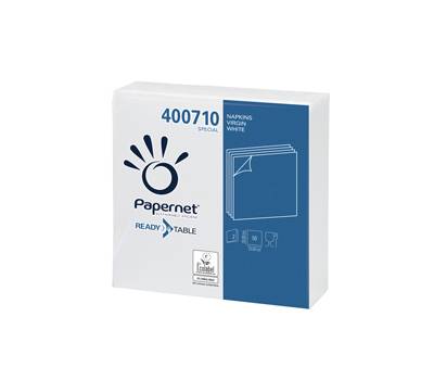 Tovagliolo carta - 33 x 33 cm - 2 veli - bianco - conf. 50 pezzi - Papernet - 400710 - 8024929091408 - DMwebShop