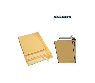Busta a sacco - avana - serie Mailpack - soffietti laterali - fondo preformato - strip adesivo - 25 x 35,3 x 4 cm - 120 gr - conf. 10 pezzi - Blasetti - 585 - 8007758005853 - DMwebShop
