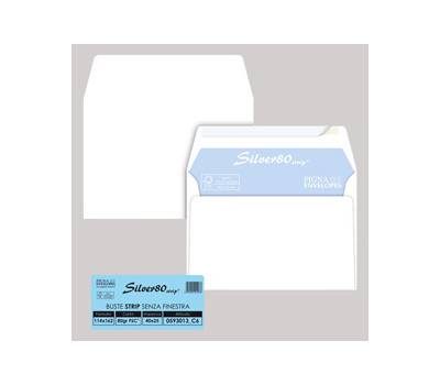 Busta Silver80 Strip FSC - internografata - senza finestra - 11,4 x 16,2 cm - 80 gr - bianco - conf. 25 pezzi - Pigna - 0593013C6 - 8059020921026 - DMwebShop