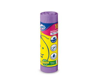 Sacchi per immondizia - 70 x 110 cm - 120 lt - 16 micron - viola - rotolo da 10 sacchetti - Logex Professional - C5LX-2006V - 8016038982142 - DMwebShop