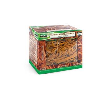 Elastici - caucciu' - misure assortite - scatola da 500 gr - Lebez - 75012 - 4006677750121 - DMwebShop