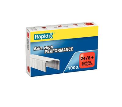 Punti Super Strong - 24/8+ - metallo - scatola da 1000 pezzi - conf. 5 pezzi - Rapid - 24858500 - 7313468585006 - DMwebShop