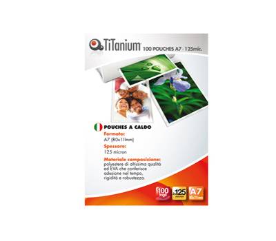 Pouches - A7 - 80 x 111 mm - 2 x 125 micron - conf. 100 pezzi - Titanium - PP525-05T - 8025133034823 - DMwebShop