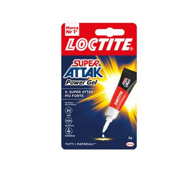 Colla Super Attak Power Gel - 3 gr - trasparente - Loctite - 2631640 - 8004630904327 - DMwebShop Colla Super Attak Power Gel - 3 gr - trasparente - Loctite - 2631640 - 8004630904327 - DMwebShop