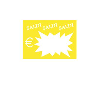 Segnaprezzi Flash Saldi - 8 x 11 cm - colori assortiti - conf. 50 pezzi - Cwr - 06043 - DMwebShop